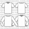 Modelagem de camisetas infantis gola V